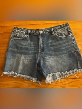 Amalli Talli Mid-Blue Denim Cutoff Shorts